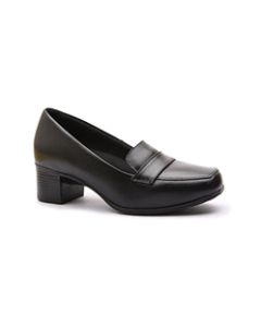 Sapato Retr&ocirc; Feminino em Couro Preto - 5939 Caravel Moda